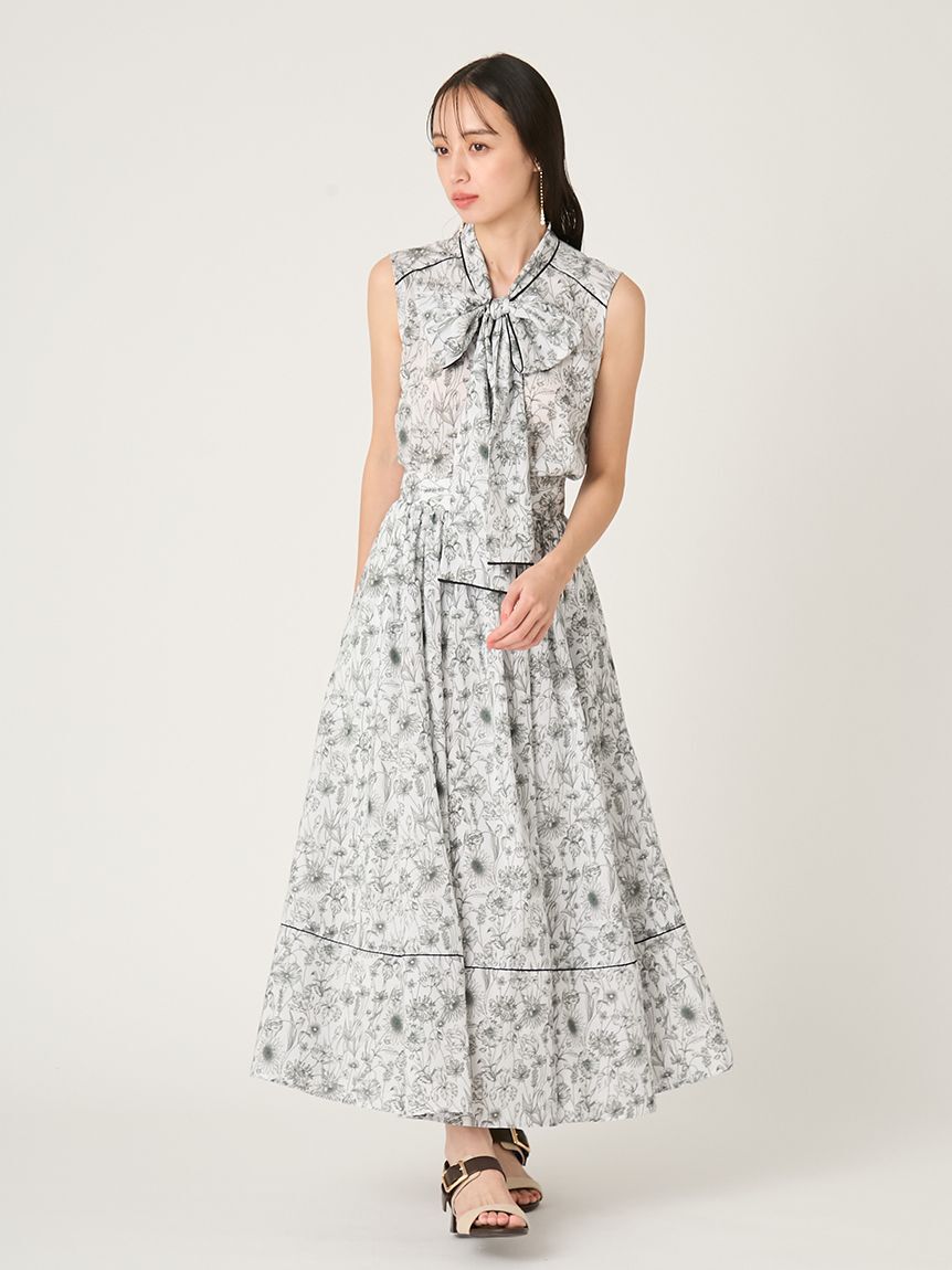 FRAY I.D「【FRAY I.D MADE WITH LIBERTY FABRIC】ボウタイブラウス／ウォッシャブル」|シャツ・ブラウス|