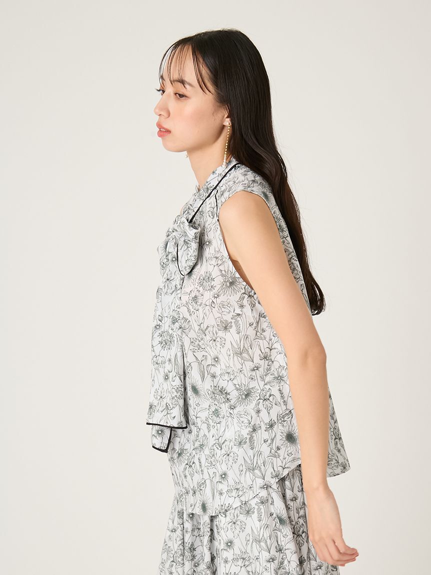 FRAY I.D「【FRAY I.D MADE WITH LIBERTY FABRIC】ボウタイブラウス／ウォッシャブル」|シャツ・ブラウス|