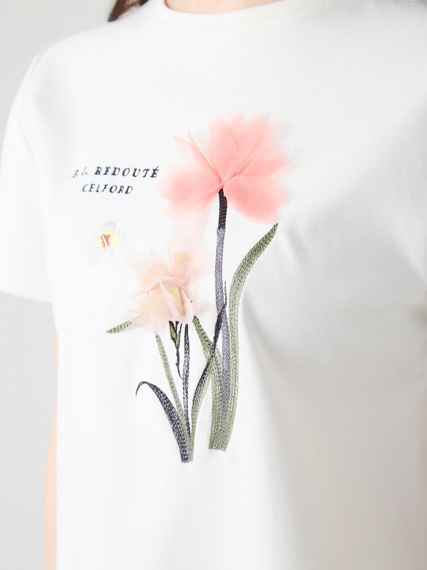 CELFORD「【洗える】【CELFORD&times;P.J. REDOUTEコラボ】 3DモチーフTシャツ」|Tシャツ・カットソー|
