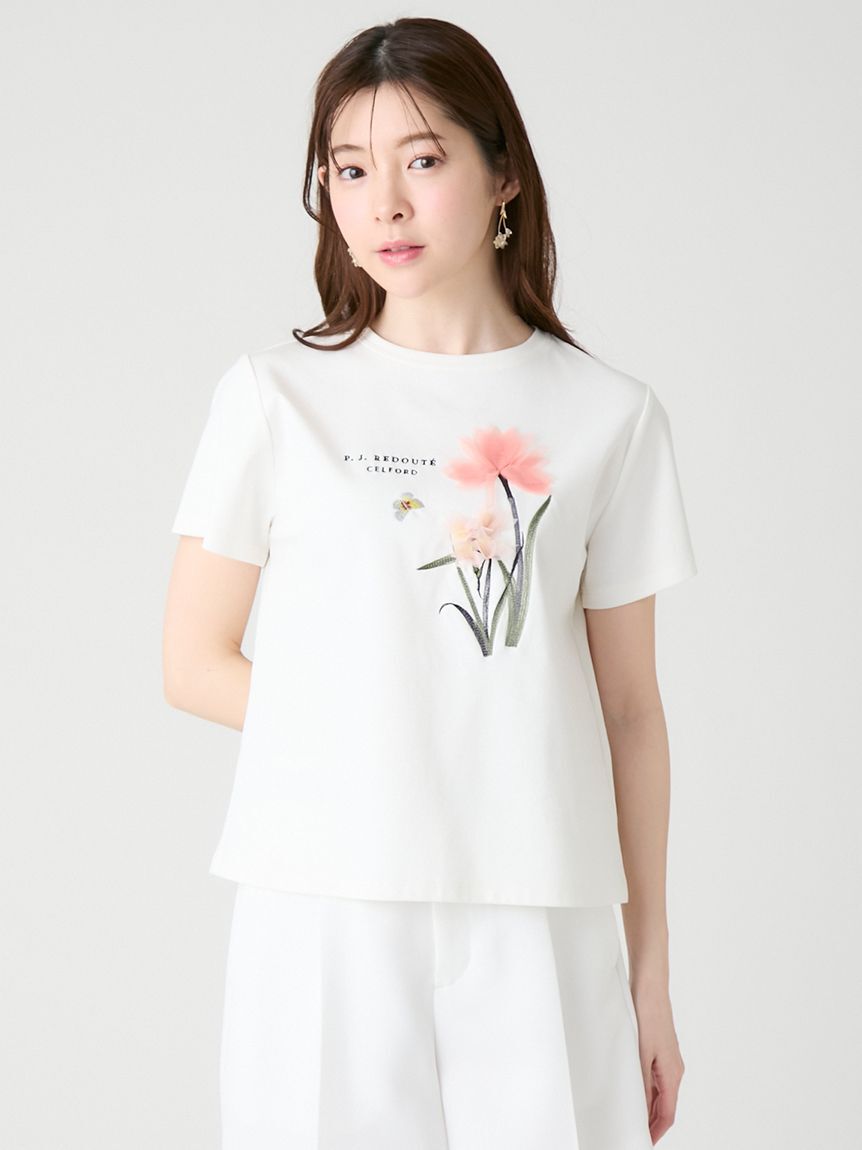 CELFORD「【洗える】【CELFORD&times;P.J. REDOUTEコラボ】 3DモチーフTシャツ」|Tシャツ・カットソー|