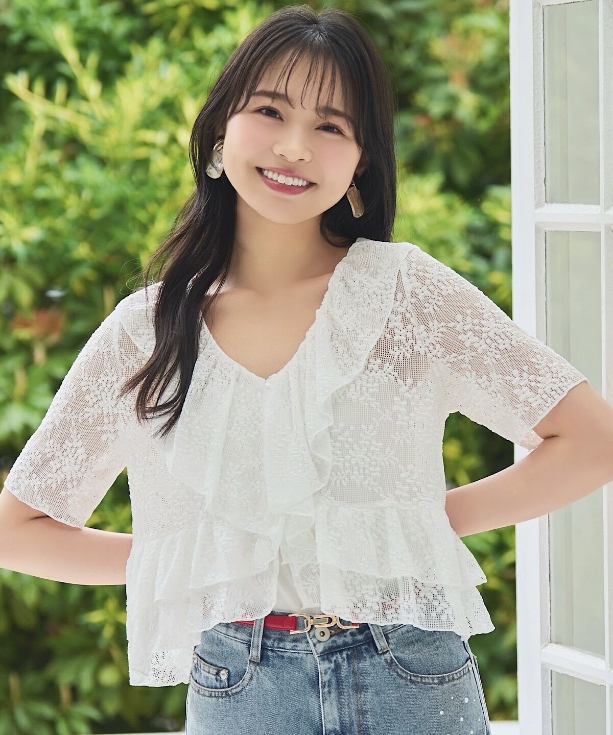 WILLSELECTION「レースラッフルフリルトップス」|Tシャツ・カットソー|オフ