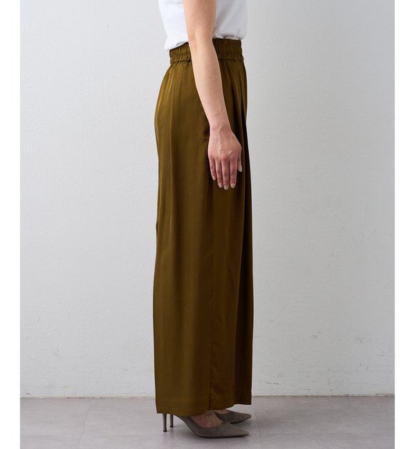  「【Drawing Numbers】キュプラハイウエストワイドパンツ」|チノ|