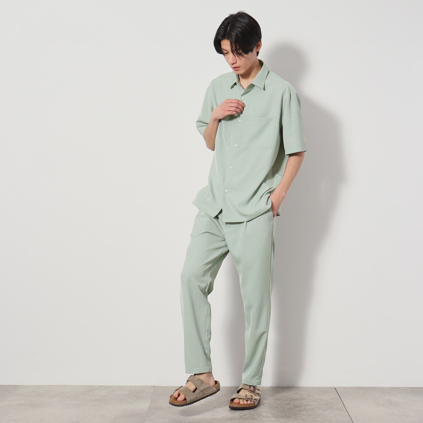 THE SHOP TK「ドライポリ 半袖シャツ　セットアップ可/吸水速乾/軽量/洗濯機OK」|シャツ・ブラウス|
