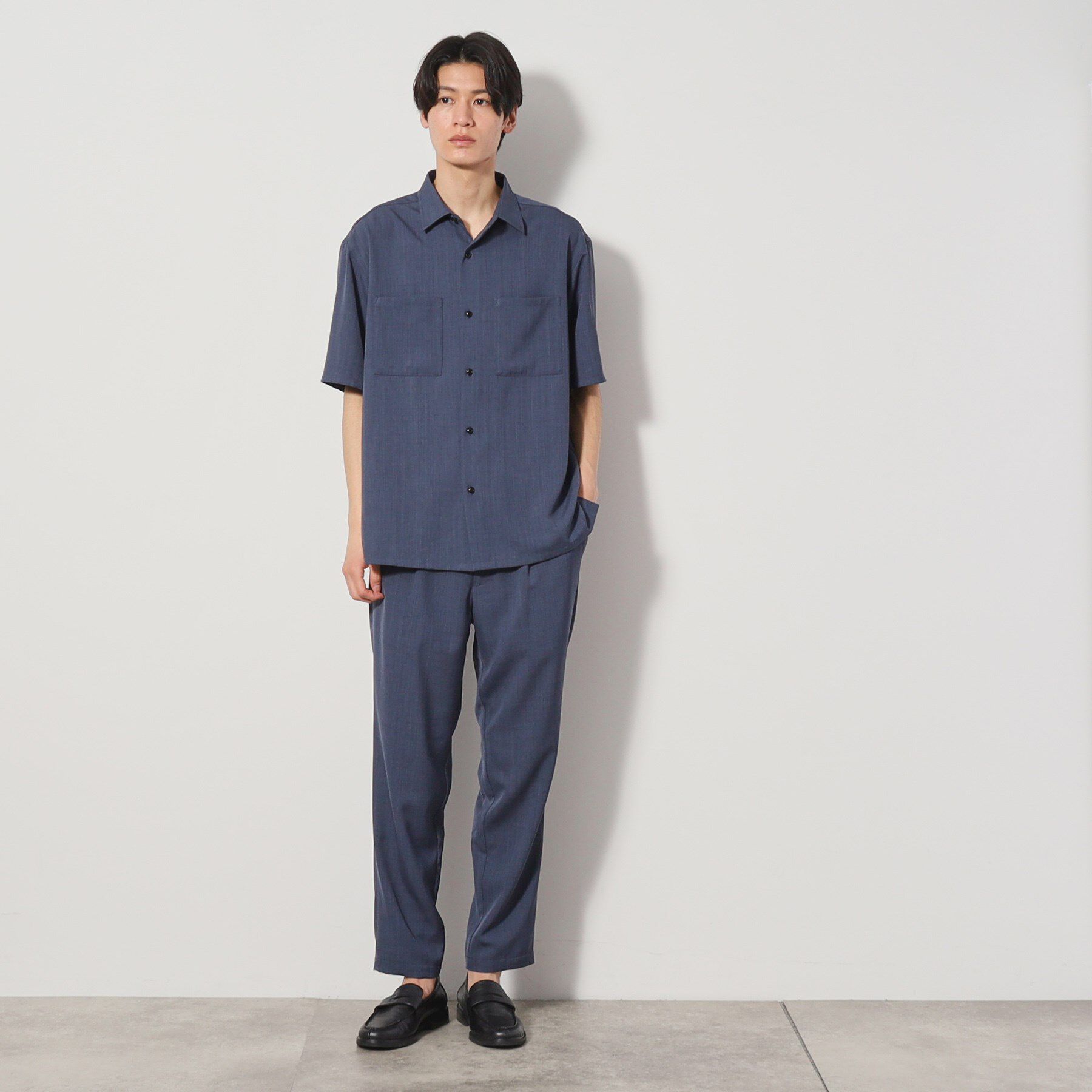 THE SHOP TK「ドライポリ 半袖シャツ　セットアップ可/吸水速乾/軽量/洗濯機OK」|シャツ・ブラウス|