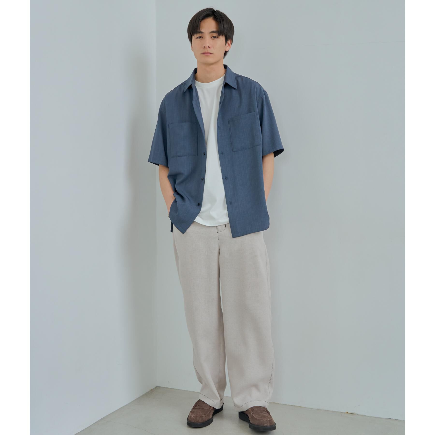 THE SHOP TK「ドライポリ 半袖シャツ　セットアップ可/吸水速乾/軽量/洗濯機OK」|シャツ・ブラウス|