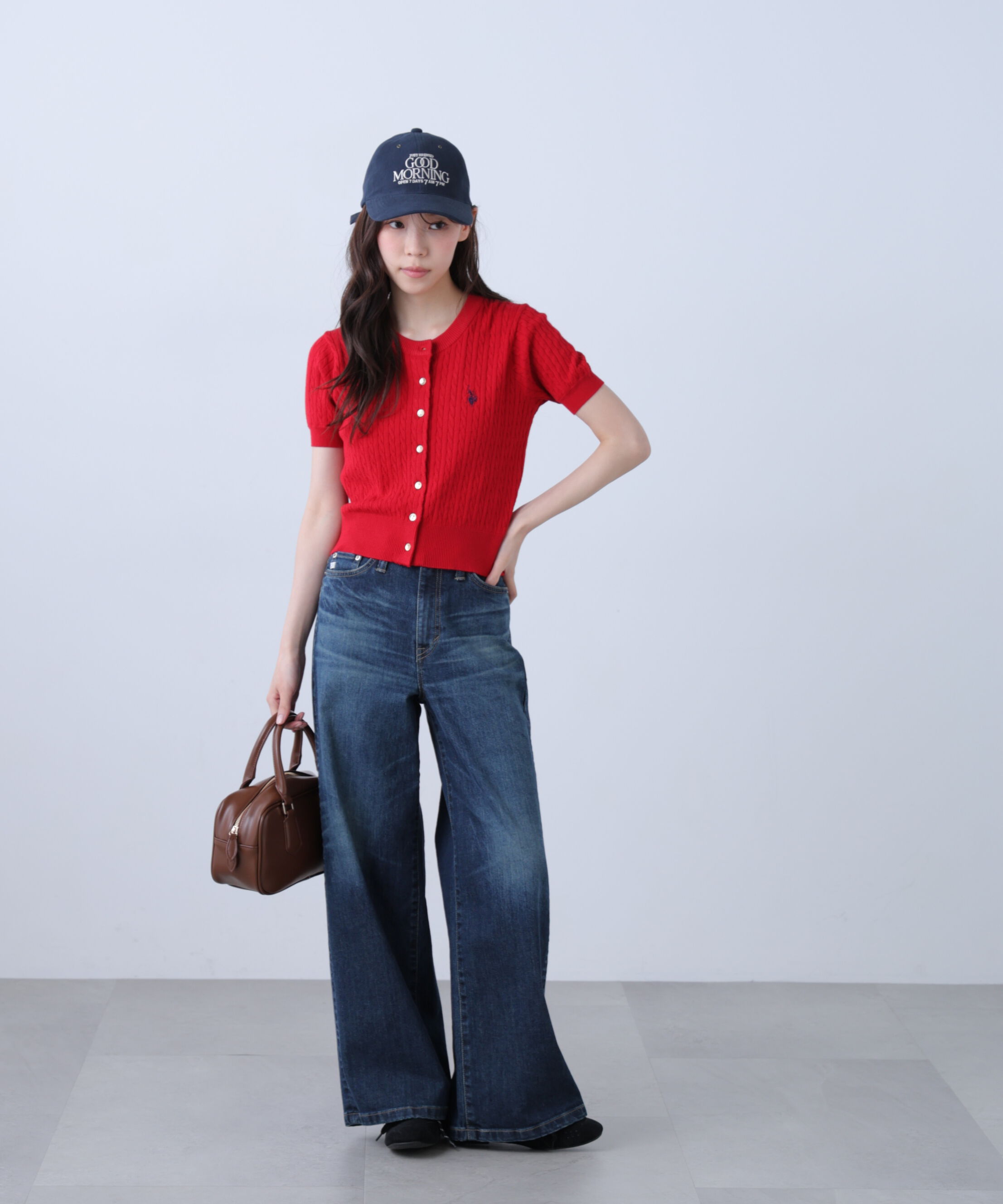  「U.S. POLO ASSN./ユーエスポロアッスン別注／金釦ケーブルカーディガン」|ニット・セーター|