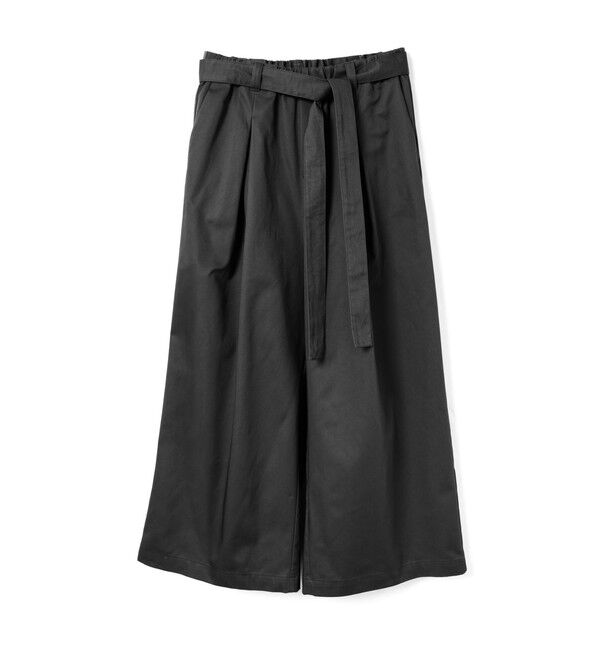 mizuiro ind「mizuiro ind ベルトワイドチノパンツ」|その他|ブラック