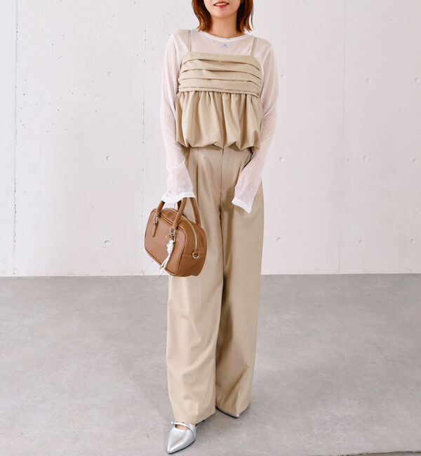 archives「【ＯＮかわ】バルーンビスチェ&times;スラックスＳＥＴ」|ワンピース|BEIGE