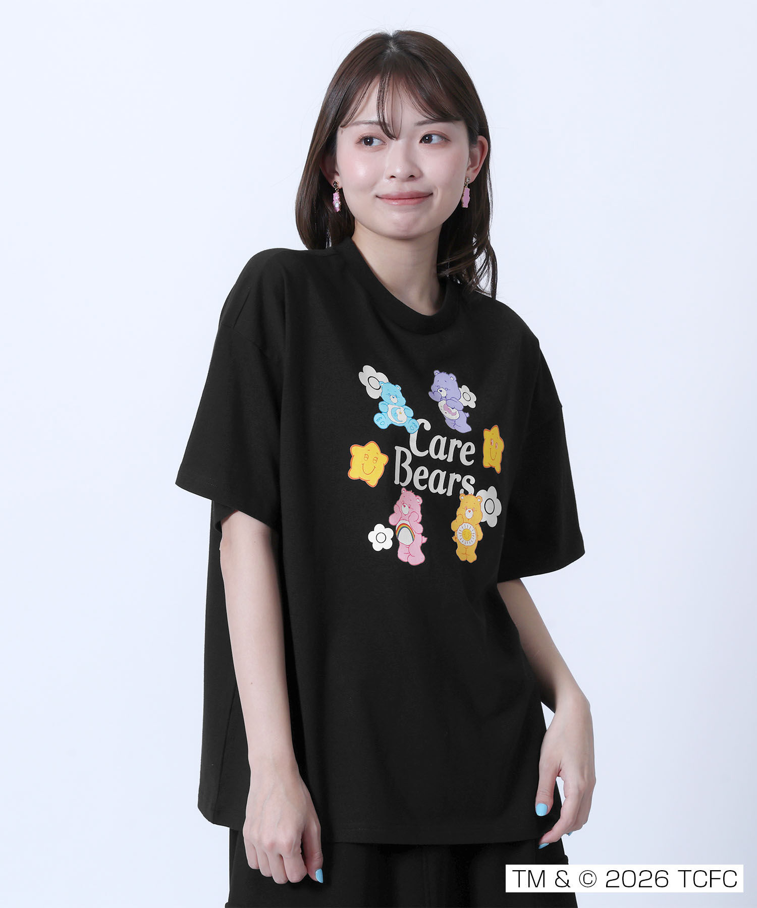 MARY QUANT「Care Bears(TM) ロゴビッグ Tシャツ」|Tシャツ・カットソー|ブラック