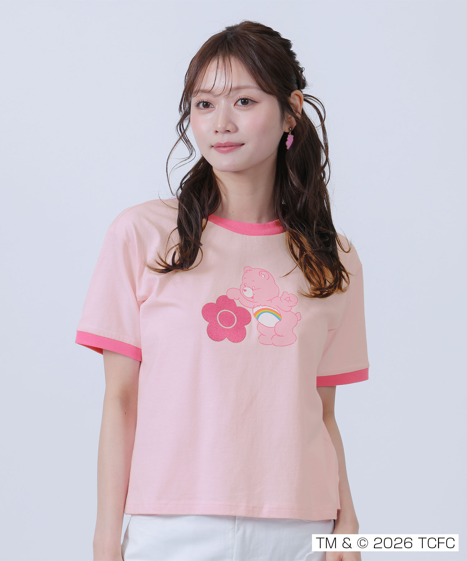 MARY QUANT「Care Bears(TM) リンガー Tシャツ」|Tシャツ・カットソー|ピンク