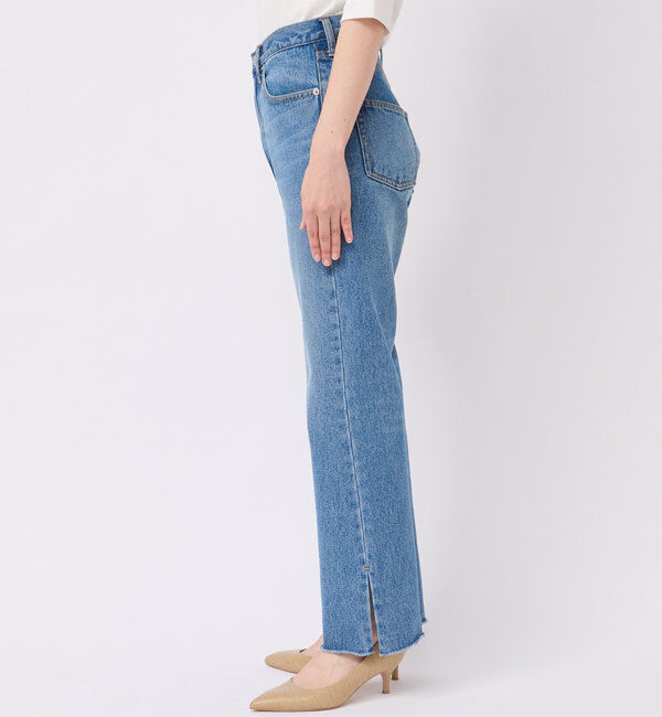  「【全骨格美脚見え！】slit DENIM」|デニム|