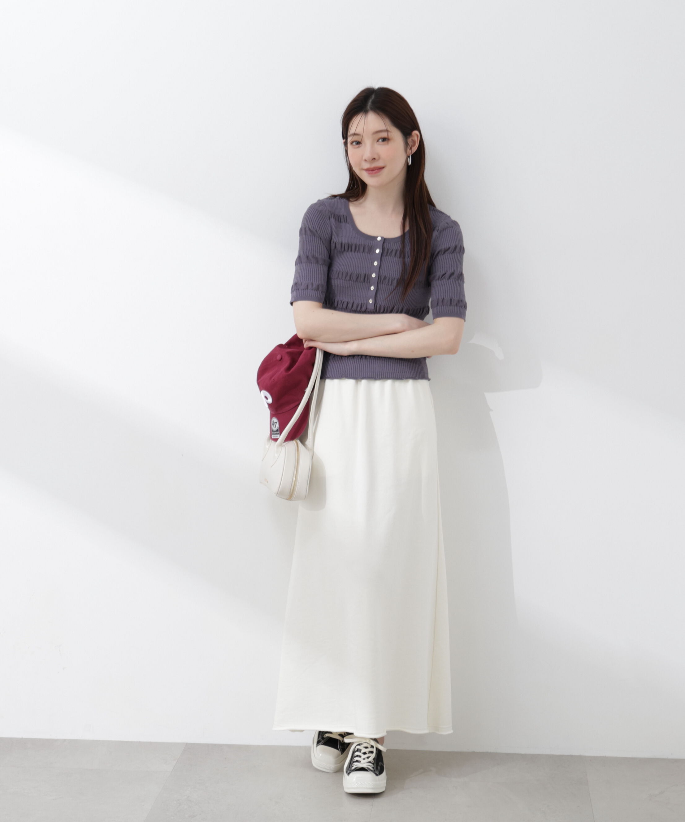 PROPORTION BODY DRESSING「〈a/mie〉変形リブニット 26SS」|カーディガン|