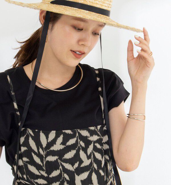 NOLLEY'S「《ノーリーズオリジナル美容Tシャツ》シルクアミノ酸加工オーバーノースリーブ」|Tシャツ・カットソー|ブラック