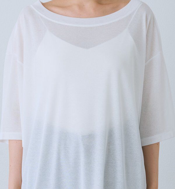  「予約【A・MONN】【吸水速乾/接触冷感】オープンネックチュニックTee」|Tシャツ・カットソー|