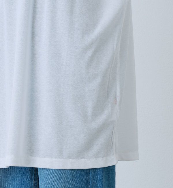  「予約【A・MONN】【吸水速乾/接触冷感】オープンネックチュニックTee」|Tシャツ・カットソー|
