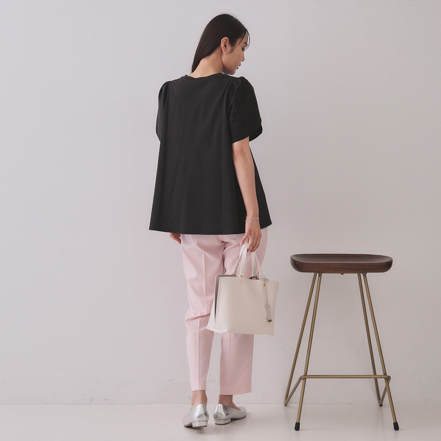 OPAQUE.CLIP「チューリップスリーブドッキングカットソー【洗濯機洗い可／接触冷感】」|Tシャツ・カットソー|