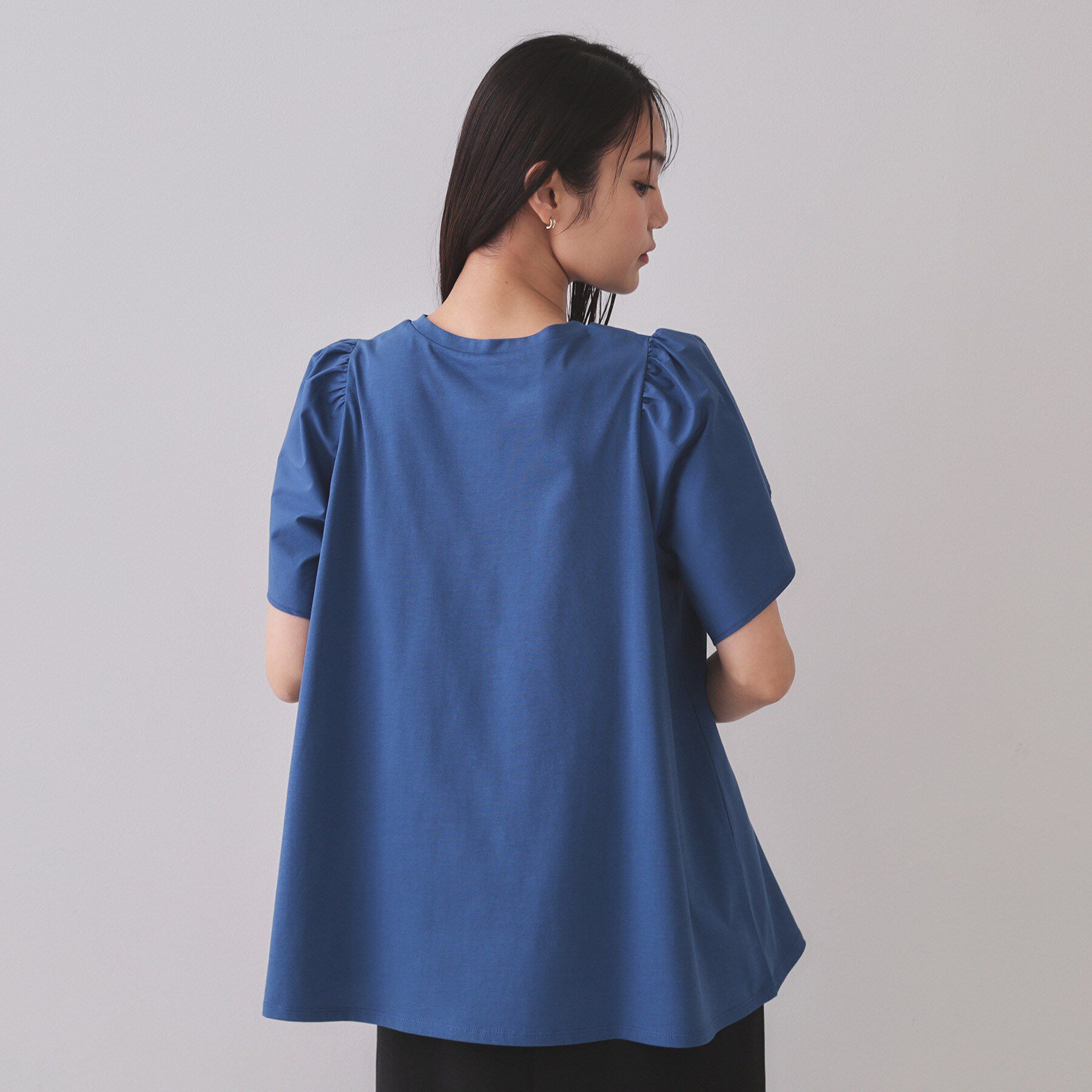 OPAQUE.CLIP「チューリップスリーブドッキングカットソー【洗濯機洗い可／接触冷感】」|Tシャツ・カットソー|