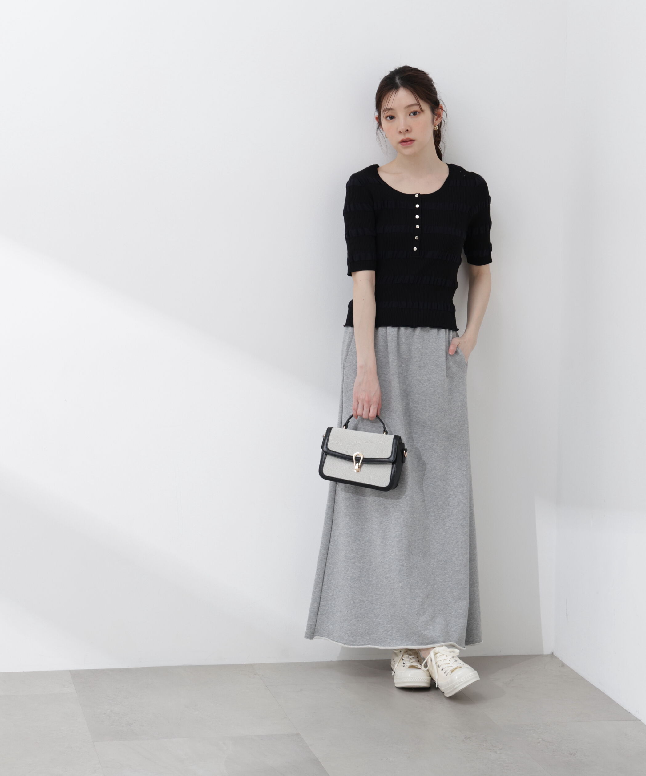 PROPORTION BODY DRESSING「〈a/mie〉裏毛ナロースカート 26SS」|スカート|