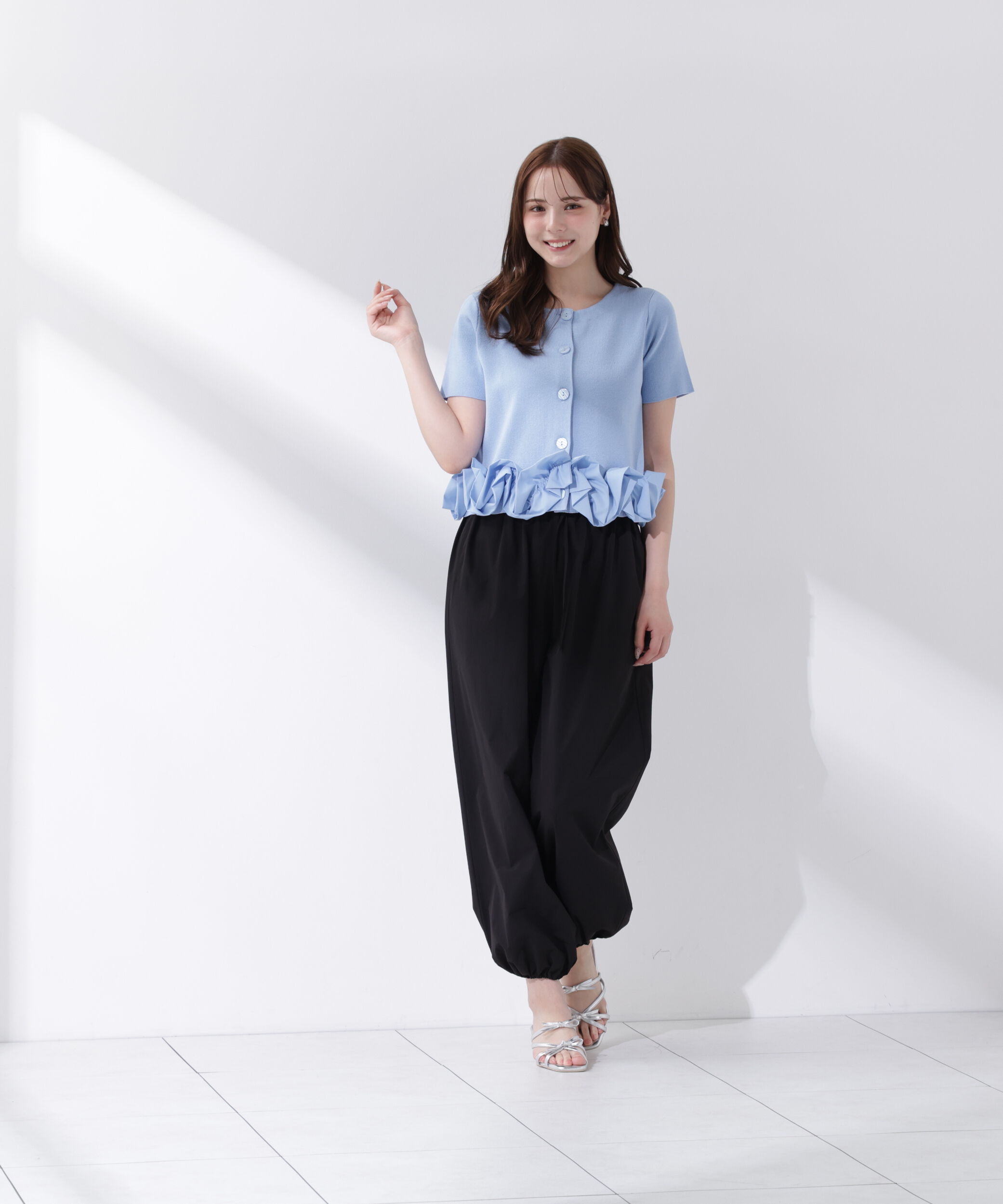 PROPORTION BODY DRESSING「〈a/mie〉半袖ホイップヘムカーディガン」|カーディガン|