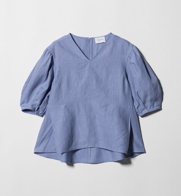 UNITED ARROWS「リネン フレア パフスリー ブブラウス ‐ウォッシャブル‐」|シャツ・ブラウス|