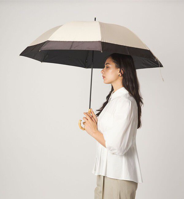 UNITED ARROWS green label relaxing「【WEB限定 / 別注】＜because＞グログランテープアンブレラ 長傘 晴雨兼用 レイン」|傘|