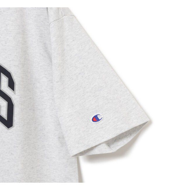 BEAMS「BEAMS｜【別注】Champion / BEAMS Logo T-shirt｜ Tシャツ｜サステナブル アメリカ綿100%」|Tシャツ・カットソー|