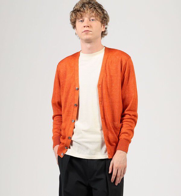 TOMORROWLAND MENS「TOMORROWLAND tricot ティントリネン Vネックカーディガン」|カーディガン|