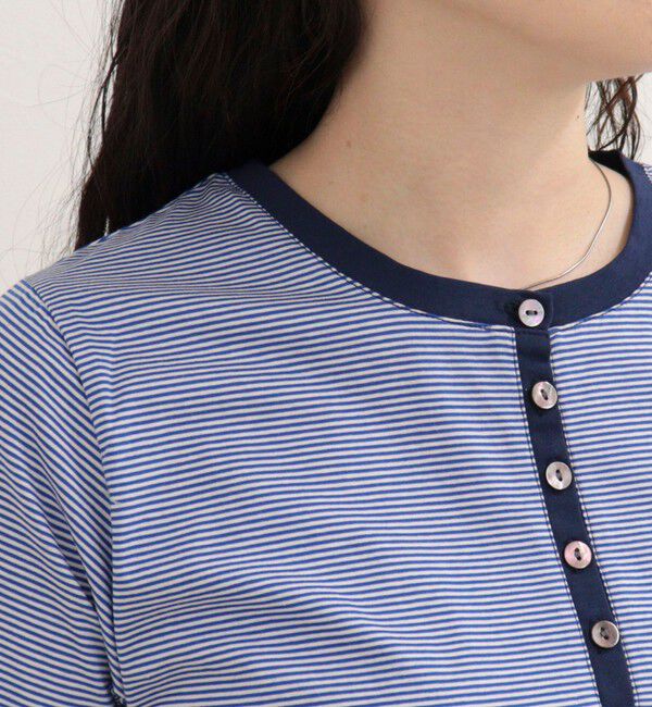 fredy emue「【昨年大人気！待望の再登場】ハートFR刺しゅうヘンリーネックTシャツ」|Tシャツ・カットソー|