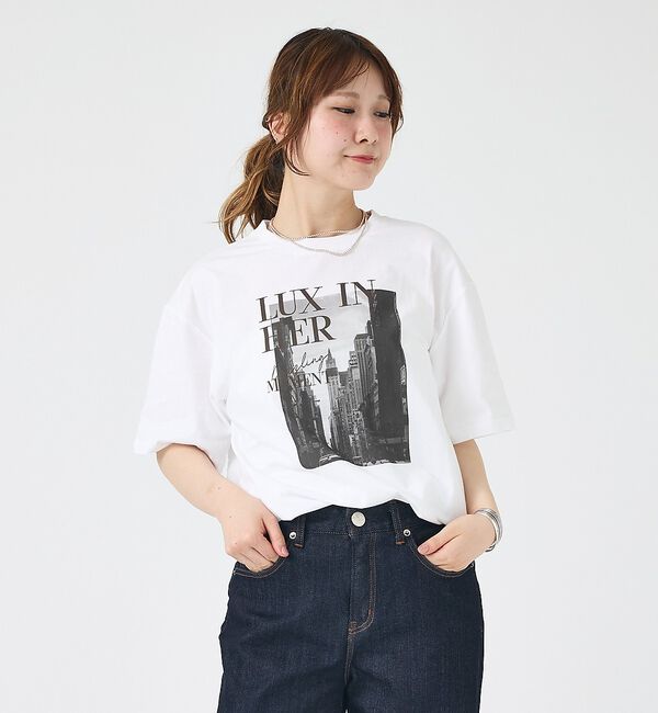 Rouge vif「コットンフォト&ロゴTシャツ/半袖【予約】」|Tシャツ・カットソー|
