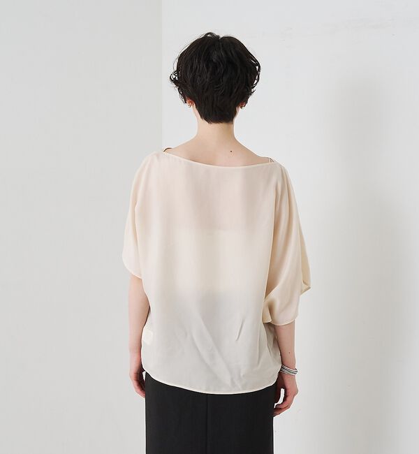 Rouge vif「【セットアップ対応】キュプラフィブリルアシンメトリーブラウス【予約】」|シャツ・ブラウス|