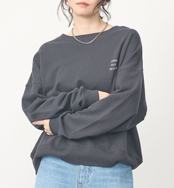 abahouse mavie「【軽やか素材】ロゴスウェット」|スウェット・ジャージ|チャコールグレー