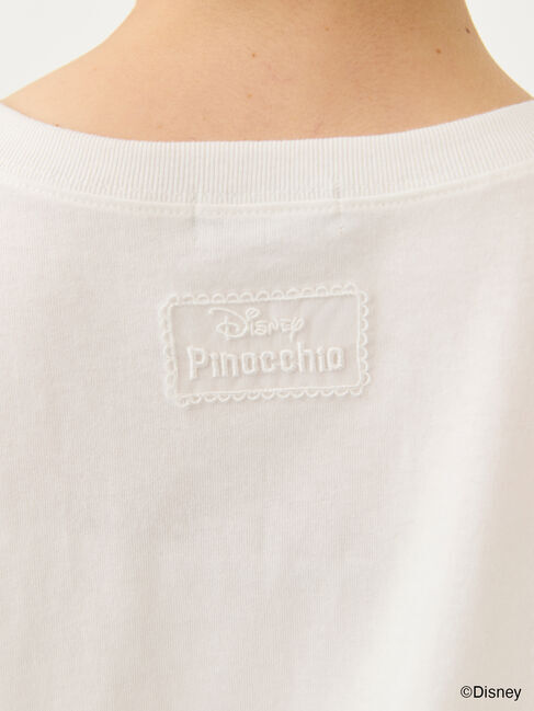 Samansa Mos2「【Disney】ピノキオ/フィガロ刺繍Tシャツ」|Tシャツ・カットソー|