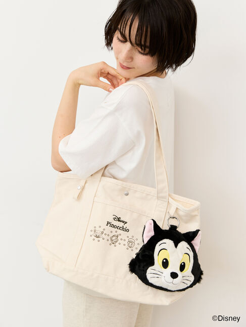 Samansa Mos2「【Disney】ピノキオ/フィガロ刺繍Tシャツ」|Tシャツ・カットソー|