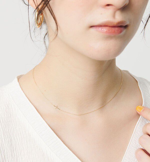 BEAUTY&YOUTH UNITED ARROWS「K10 クロス ネックレス」|ネックレス|GOLD