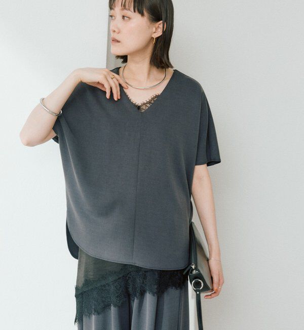  「【セットアップ着用可能/接触冷感機能付き】ドレーピーカットソー」|Tシャツ・カットソー|