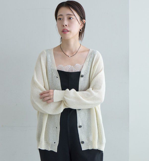  「【新色登場】ペーパーヤーンカーディガン」|カーディガン|