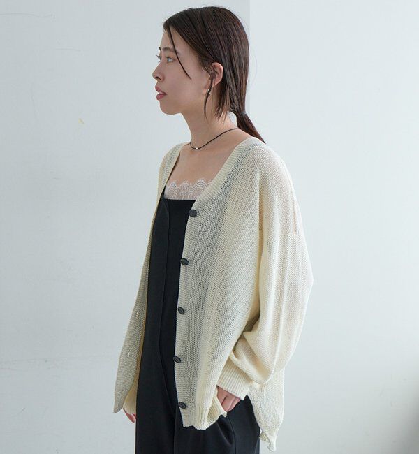  「【新色登場】ペーパーヤーンカーディガン」|カーディガン|