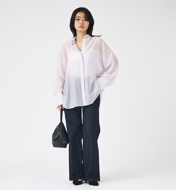 Rouge vif「【2026SS新柄登場】大人気バックツイストストライプシアーシャツ【予約】」|シャツ・ブラウス|
