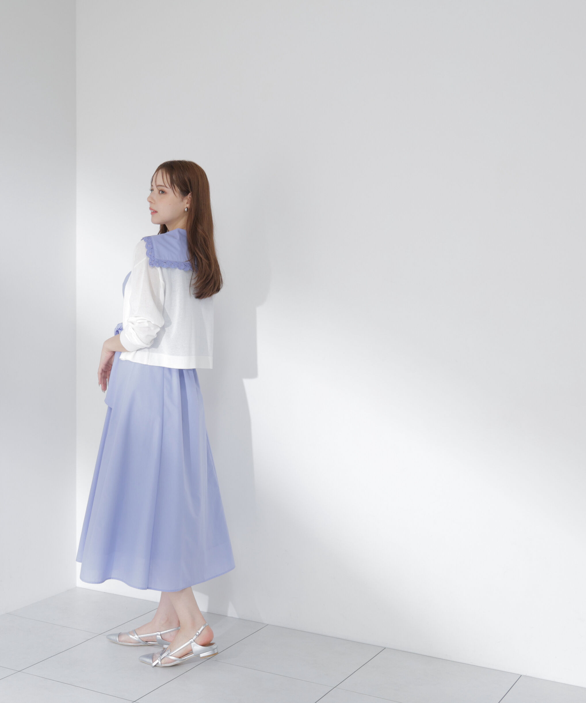 PROPORTION BODY DRESSING「セーラーカラーレーストリムワンピース」|ワンピース|