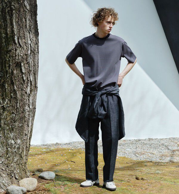 UNITED ARROWS green label relaxing「ポンチ ボーダー クルーネック 半袖 Tシャツ カットソー」|Tシャツ・カットソー|