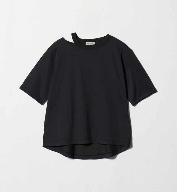 UNITED ARROWS green label relaxing「デコルテスリット Tシャツ 吸水速乾」|Tシャツ・カットソー|BLACK