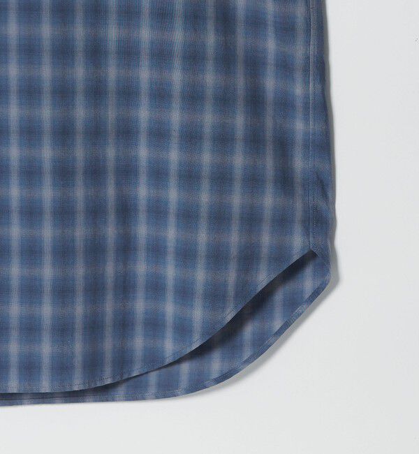 STEVEN ALAN「＜Steven Alan＞ C/L/S オンブレー チェック レギュラーカラー シャツ LOOSE」|シャツ・ブラウス|