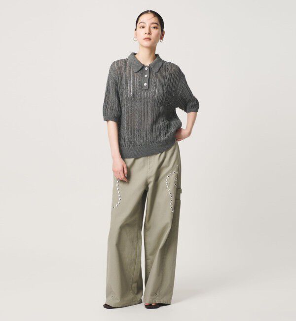 BEAUTY&YOUTH UNITED ARROWS「コットンメッシュ ケーブル ポロシャツ」|ニット・セーター|