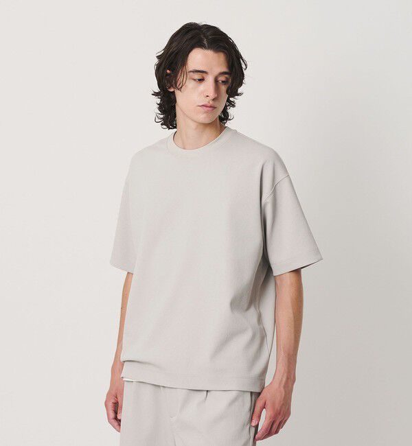 BEAUTY&YOUTH UNITED ARROWS「Air Dobby ワイドテーパード クルーネック Tシャツ ヨコストレッチ 吸水速乾 ウォッシャブル」|Tシャツ・カットソー|