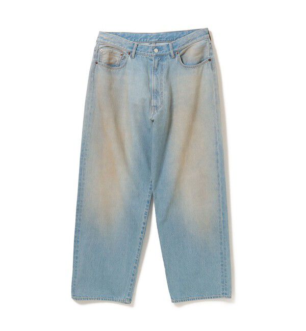 BEAMS「BEAMS｜Wide Denim Pants｜5ポケット ヴィンテージディテール｜スピンドル仕様 ベルトレス」|デニム|