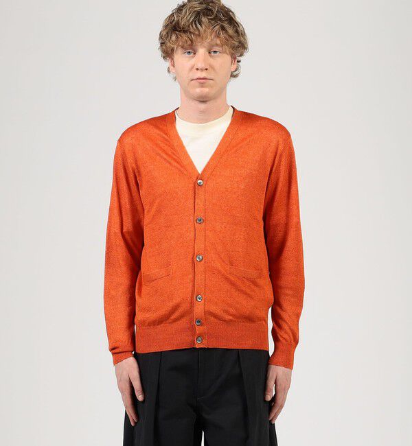 TOMORROWLAND MENS「TOMORROWLAND tricot ティントリネン Vネックカーディガン」|カーディガン|