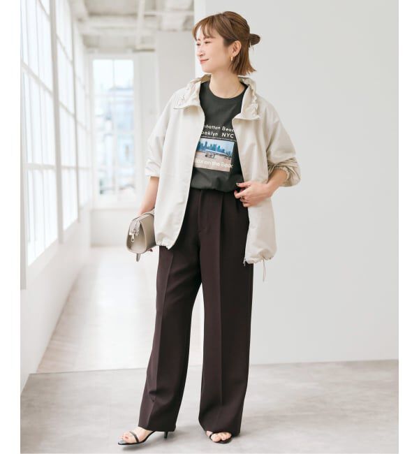 Spick and Span「《追加》ダブルクロスツータックパンツ」|スラックス|