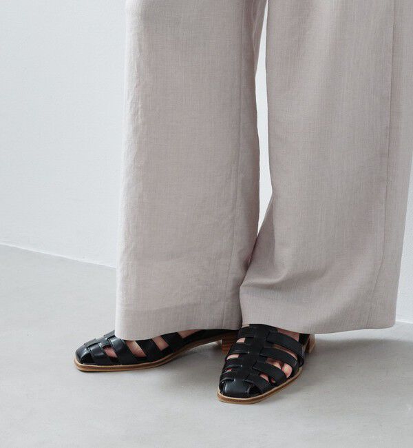 UNITED ARROWS green label relaxing「スクエア グルカ サンダル」|サンダル|BLACK
