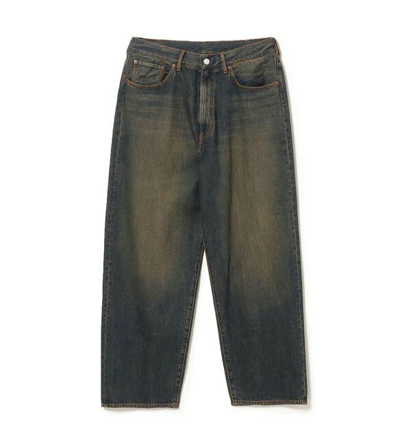 BEAMS「BEAMS｜Wide Denim Pants｜5ポケット ヴィンテージディテール｜スピンドル仕様 ベルトレス」|デニム|