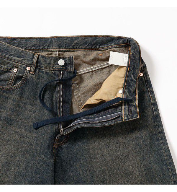 BEAMS「BEAMS｜Wide Denim Pants｜5ポケット ヴィンテージディテール｜スピンドル仕様 ベルトレス」|デニム|